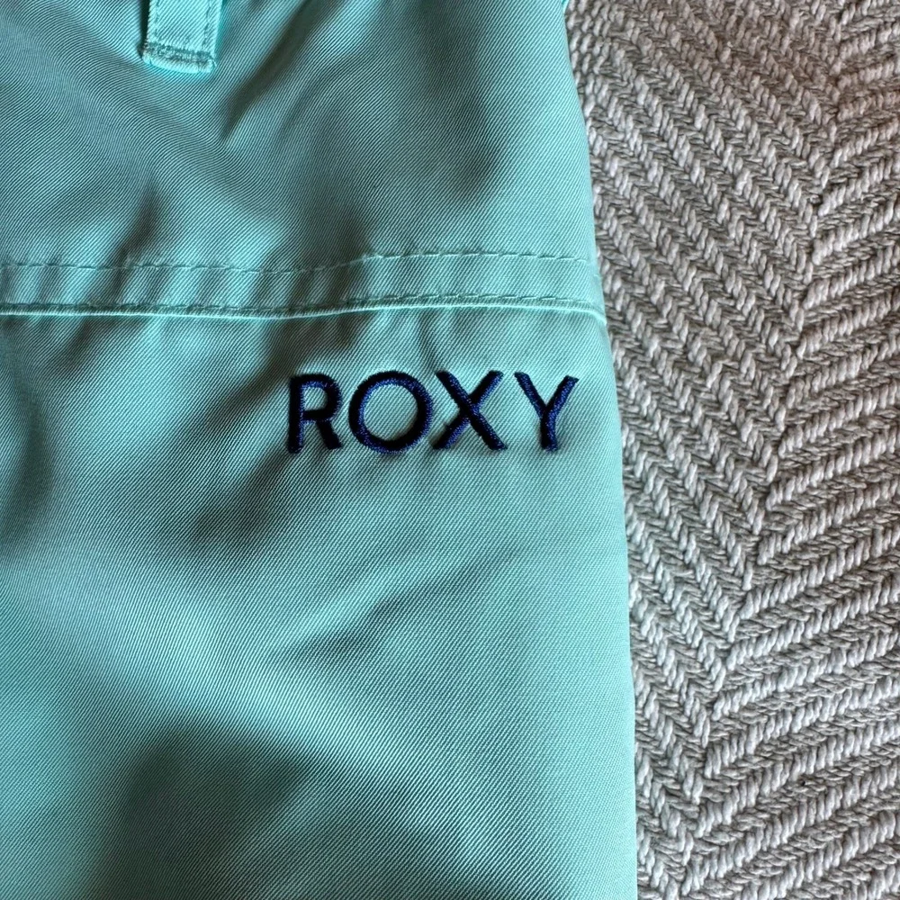Roxy Backyard Girls Snow Pants Aqua Blue DryFlight 10K Ski Snowboard Size 16 XXL